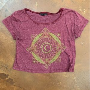 Maroon Crop Top